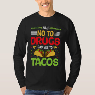 Camiseta Laço Vermelho Conscientização sobre Drogas Diga Nã