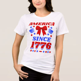 Camiseta Laço Xadrez Vermelho América desde 1776