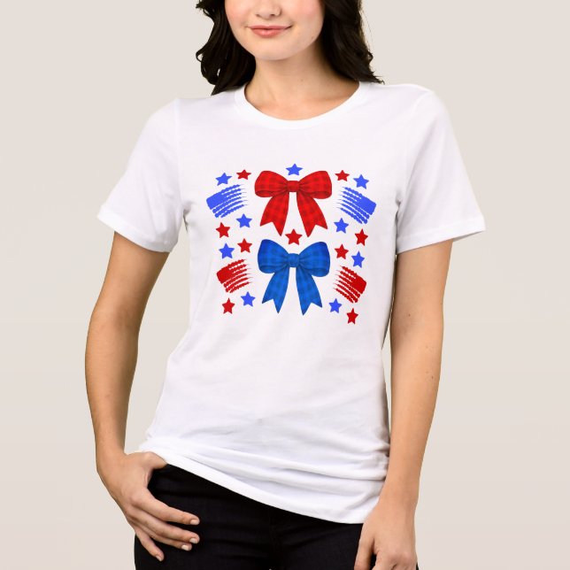 Camiseta Laco Xadrez Vermelho Branco e Azul (Frente)