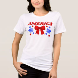 Camiseta Laço Xadrez Vermelho Vintage Americana