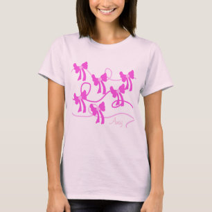 Camiseta Laços de Coquete Rosa Festa Fofa