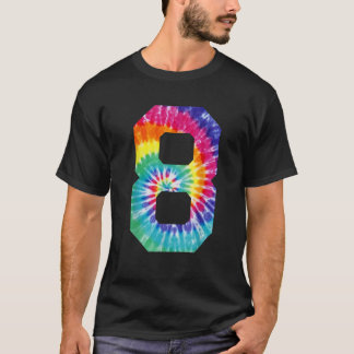 Camiseta Lacre Cores Número 8 Meninas de 8 Anos de Idade 8º