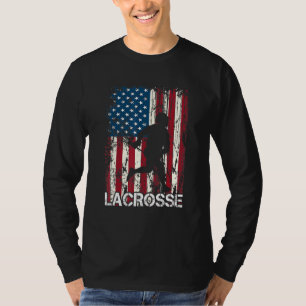Camiseta Lacrosse American Flag 4 De Julho