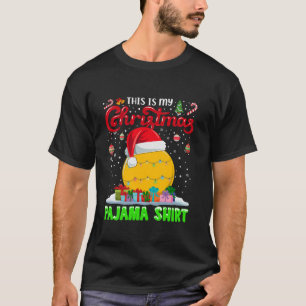 Camiseta Lacrosse Ball Santa Hat O Natal Luz Engraçada Spo