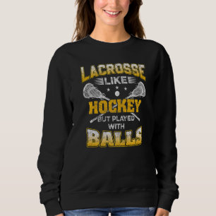Camiseta Lacrosse Como Hockey Mas Jogou Com Bolas Lax Te