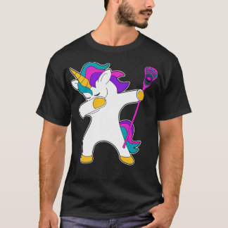 Camiseta Lacrosse Lax dabbing Unicorn Gift Fan