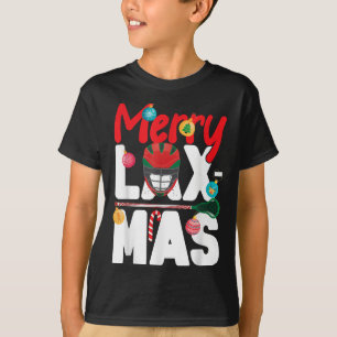 Camiseta Lacrosse Lax Feliz de Natal Lax-mas