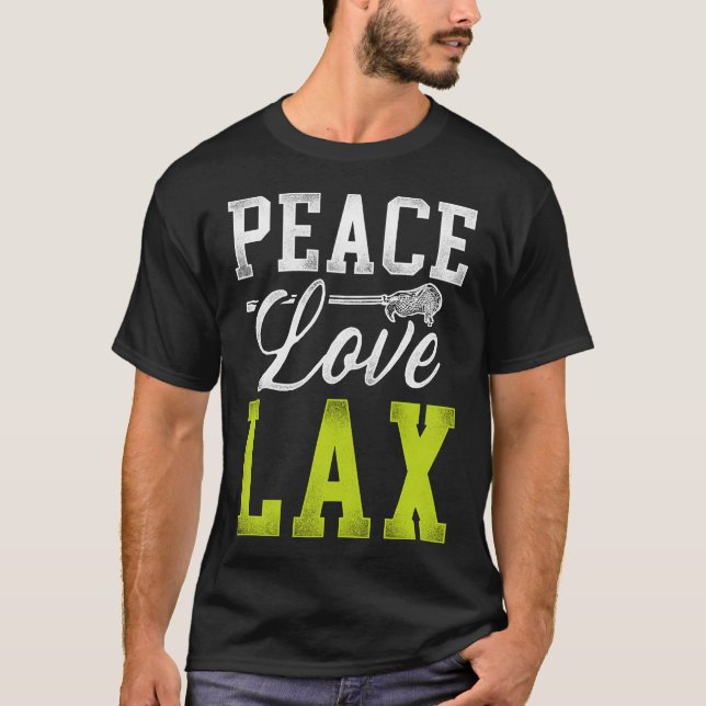 Camiseta Lacrosse Lax Peace Love Lax (Frente)