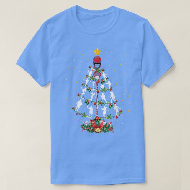 Camiseta Lacrosse Sports Lover Xmas Santa Hat Lacrosse Chri (Frente do Design)