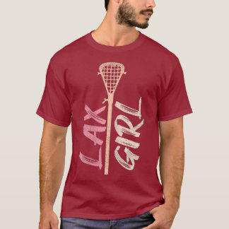 Camiseta Lacrosse Stick Lax Girl Player Mãe Goalie Wife
