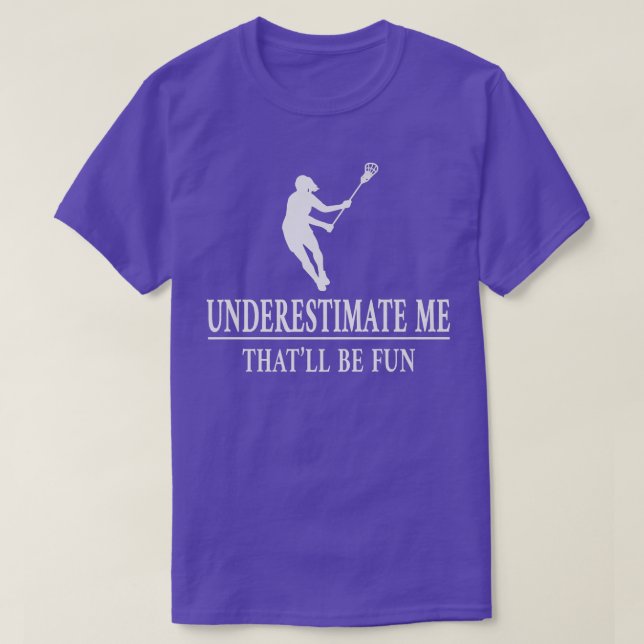 Camiseta Lacrosse Subestima-Me, Senhoras Empoderadas 3526 (Frente do Design)