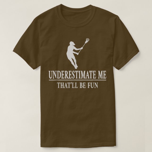 Camiseta Lacrosse Subestima-Me, Senhoras Empoderadas 3529 (Frente do Design)