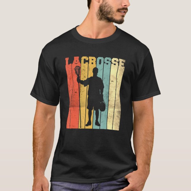 Camiseta Lacrosse Vintage Retro 1 (Frente)