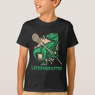 Camiseta Lacrossiraptor Jogador de Lacrosse Amante de Lax E