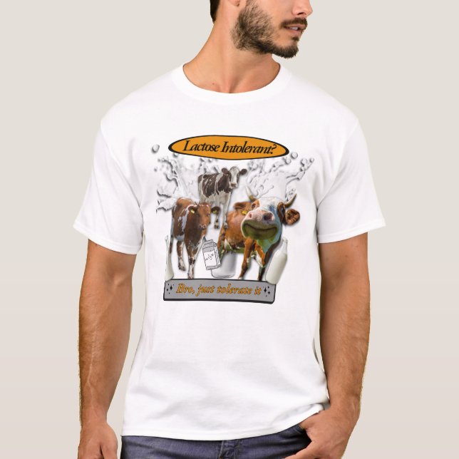 Camiseta Lactose Intolerant? Just Tolerate It - meme tshirt (Frente)