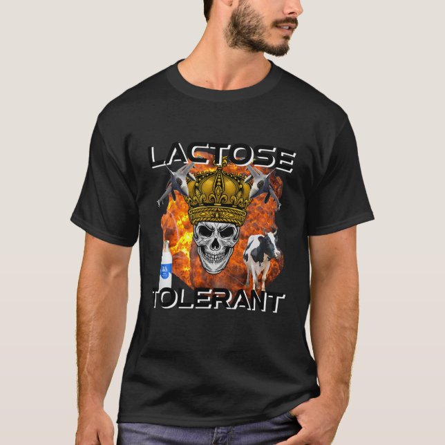 Camiseta Lactose Tolerant Funny Trendy Meme (Frente)