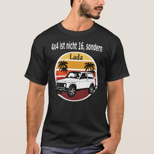 Camiseta Lada Niva 4x4 Made in Russland Retro Autoliebhaber (Frente)