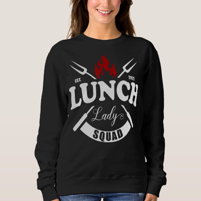 Camiseta Ladie de Almoço da Senhora da Cafeteria da Tripula (Frente)
