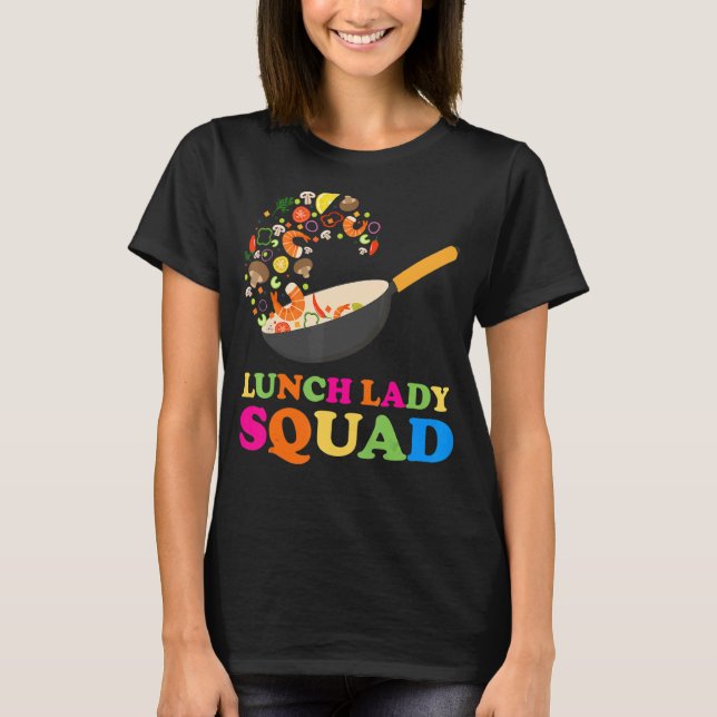 Camiseta Ladie de Almoço da Senhora da Cafeteria da Tripula (Frente)