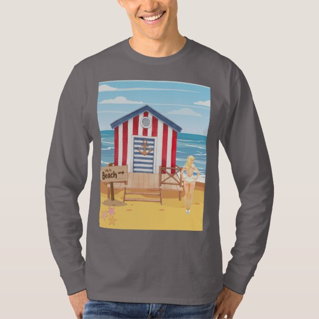 Camiseta ladie na praia (Frente)
