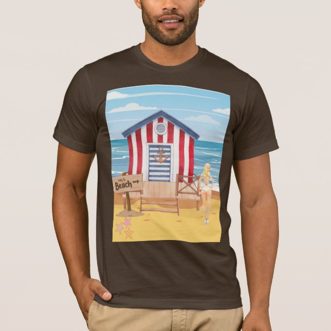 Camiseta ladie na praia (Frente)