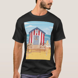 Camiseta ladie na praia