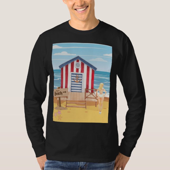 Camiseta ladie na praia (Frente)