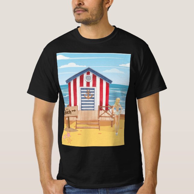 Camiseta ladie na praia (Frente)