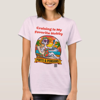 Camiseta Ladies Cruising é meu Hobby Favorito T Front Print
