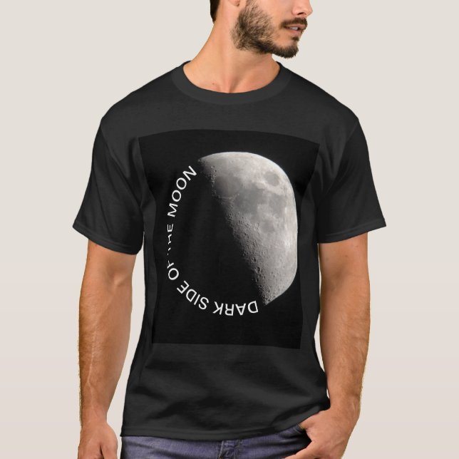 Camiseta Lado escuro da imagem e do texto da Lua (Frente)