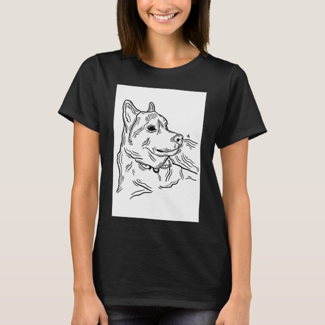 Camiseta Lado Rouco Ilustração de Arte Animal Longa (Frente)