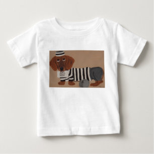 Camiseta Ladra de Petiscos Dachshund Presidiária