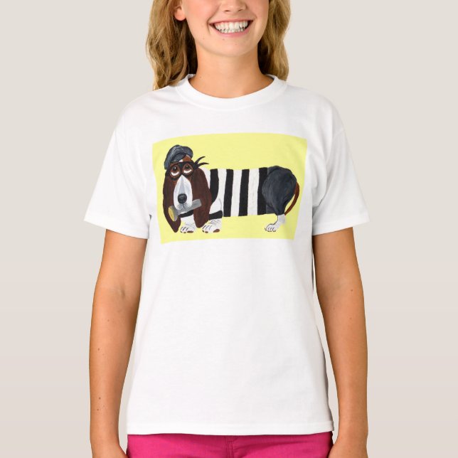 Camiseta Ladrão Basset Hound (Frente)