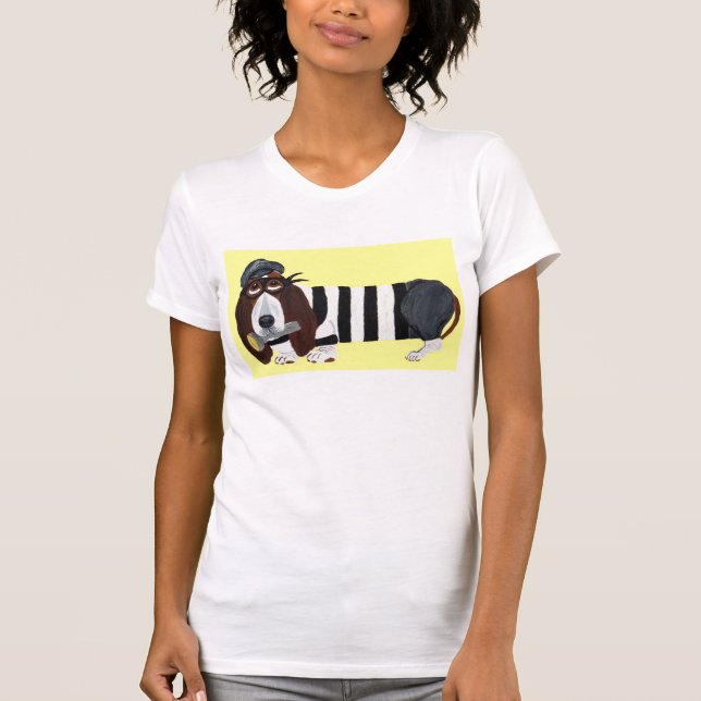 Camiseta Ladrão Basset Hound (Frente)