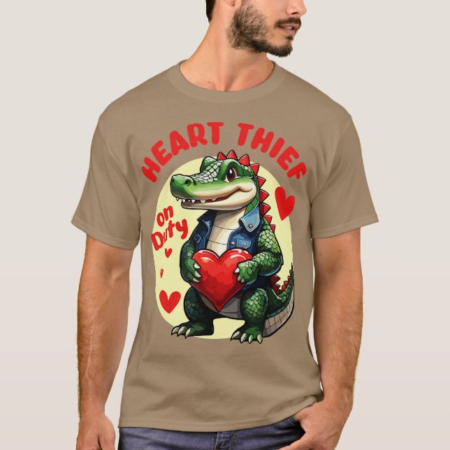 Camiseta ladrão de coração em serviço (Frente)