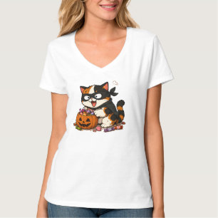 Camiseta Ladrão de Doces Fofo Gato Calico