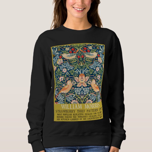 Camiseta Ladrão de morango - Design de William Morris (Frente)