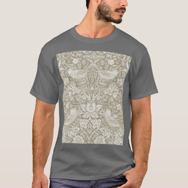 Camiseta Ladrão de Morango Marfim, William Morris (Frente)