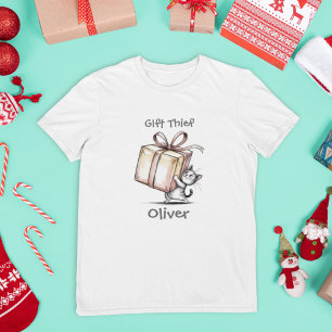 Camiseta Ladrão de Presentes Família Divertida Correspondê