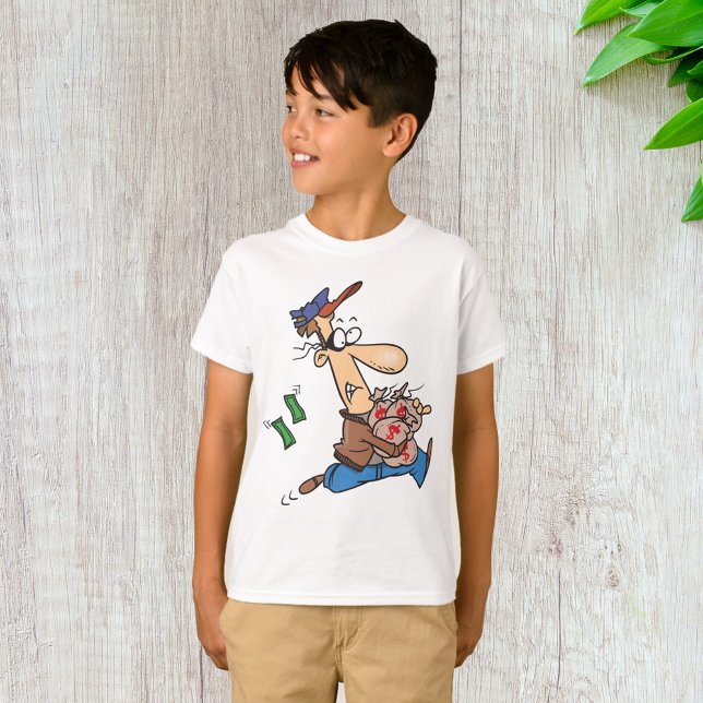 Camiseta Ladrão roubando dinheiro (Criador carregado)