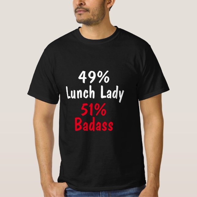 Camiseta Lady Badass de almoço (Frente)