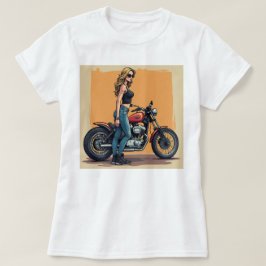 Camiseta Lady Biker Getting Ready To Ride