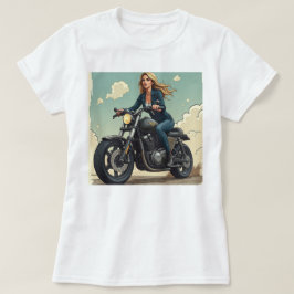 Camiseta Lady Biker On The Road