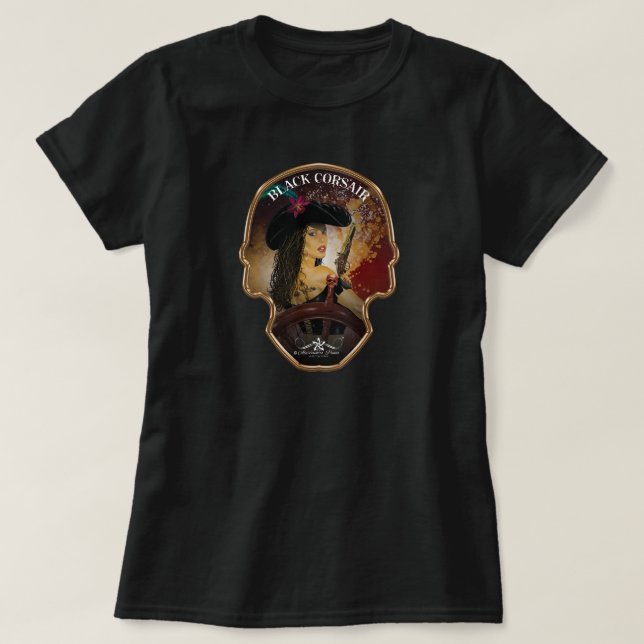 Camiseta Lady Black Corsair (Frente do Design)