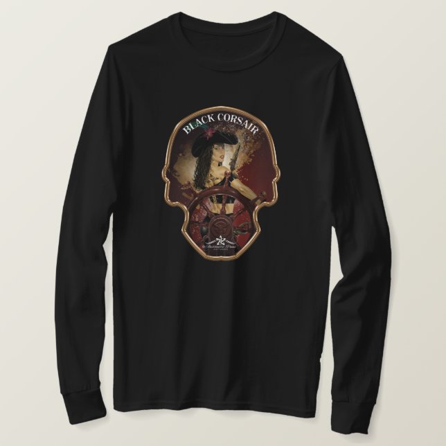Camiseta Lady Black Corsair (Frente do Design)