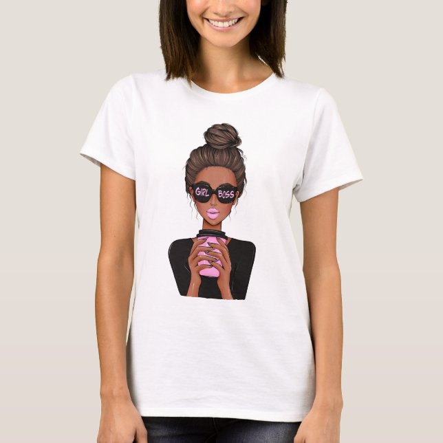 Camiseta Lady Boss Life, Chefe Babe Mulher, Chefe Garota (Frente)