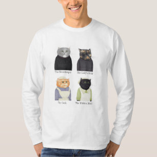 Camiseta LADY CATS Camisa-T básica de manga longa de homem