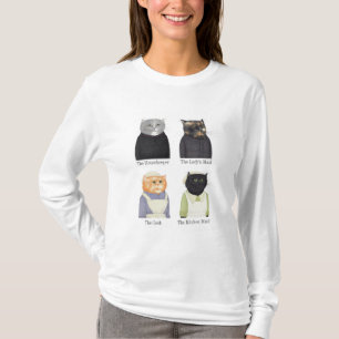 Camiseta LADY CATS Camisa-T básica de manga longa, de uso f