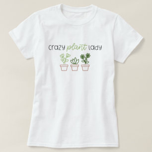 CAMISETA "LADY DE PLANTAS LOUCAS" COM PLANTAS BONITAS
