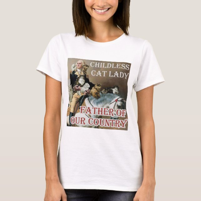 Camiseta Lady Gato Sem Fios - George Washington - Kamala (Frente)